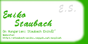 eniko staubach business card